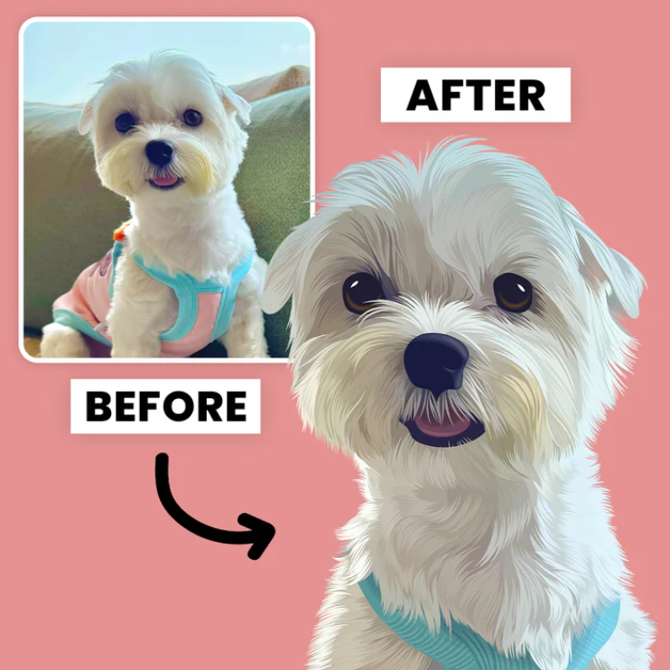 How to Turn Your Favourite Dog Photo into a Beautiful Custom Portrait 
